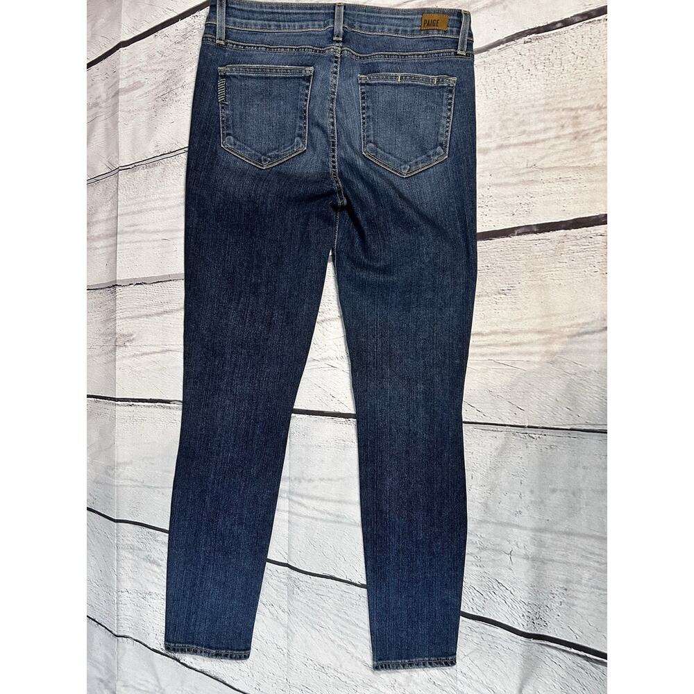 Paige Verdugo Ankle Jeans Size 29 Boho Medium Wash Patchwork Skinny Denim - Picture 6 of 7